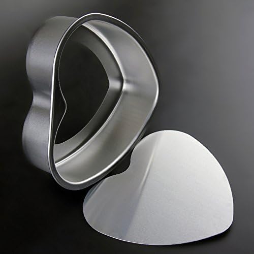 3 Pack Nonstick Mini Heart Shape Pie Pans with Removable Bottom 4-inch