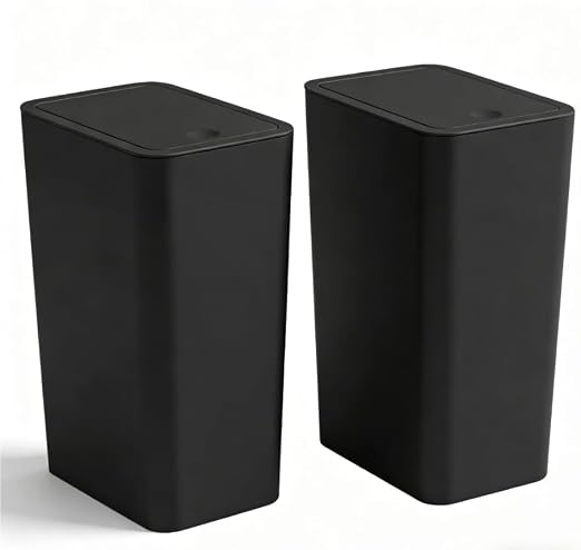 Compact Push-in Trash Can with Lid by Reflygen