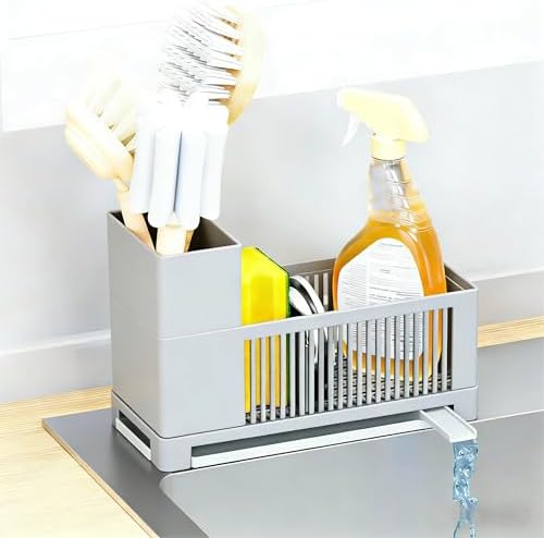 Kitchen Sink Organizer Caddy, Grey