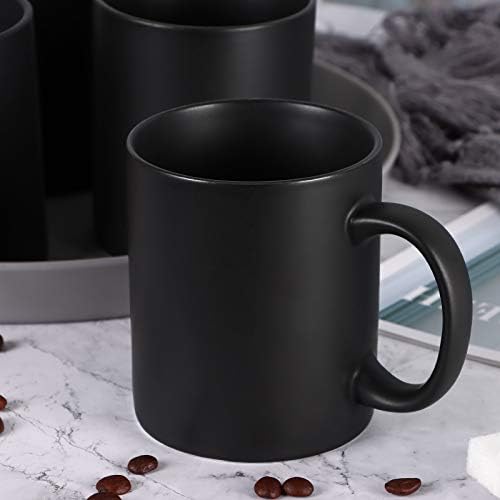 harebe 11 OZ Classic Coffee Mugs Set of 4, Family Ceramic Cup for