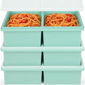 2 Cup Silicone Freezer Trays with Lids, Stackable, 3 Pack