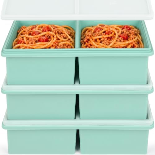 2 Cup Silicone Freezer Trays with Lids, Stackable, 3 Pack