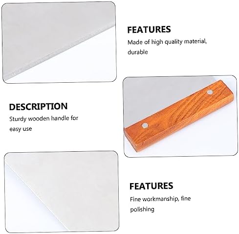 Stainless Steel Dough Cutter with Wood Handle Flour Scraper
