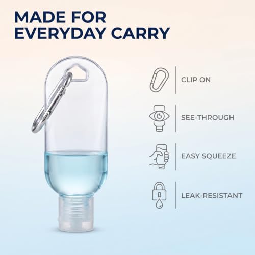 3Pcs Pocket Portable Clear Hot Sauce Keychain Bottles,2oz/50ml