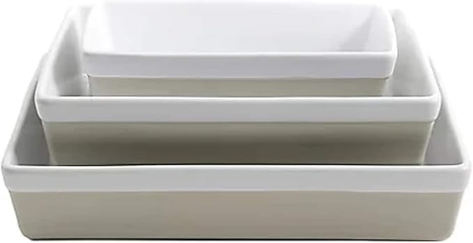 MARTHA STEWART 3-Piece Oven to Table Stoneware Bakeware Set – Baking Dish & - Image 4