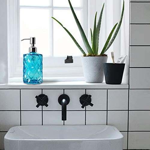 JASAI 12 Oz Diamond Design Soap Dispenser