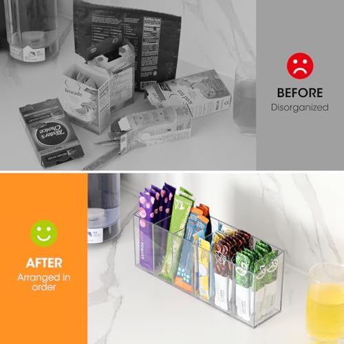 AIEVE Drink Packet Organizer, Water Drink Packet Holder with Removable