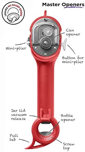 Kuhn Rikon Auto Safety Master Opener for Cans, Bottles and Jars, 9 x
