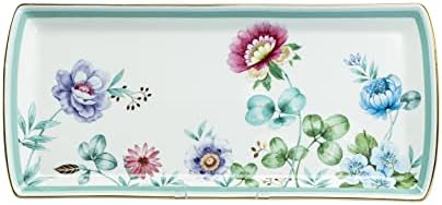 Gracie China Fantastic Green Porcelain 3-Piece Sugar, Creamer And Tray