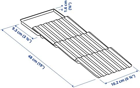 UPPDATERA spice rack, 20x50 cm, anthracite