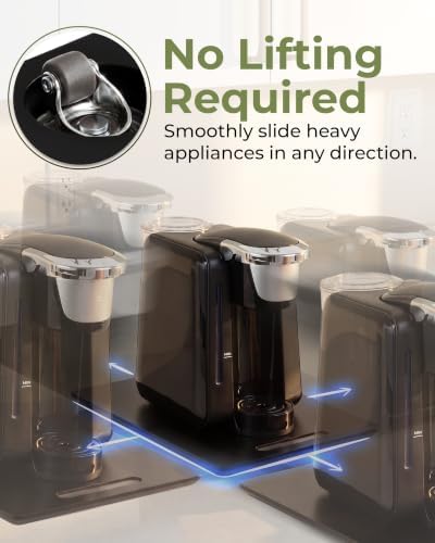 Prime Pick Kitchen Appliance Slider, Black, 16 x 12 Inch