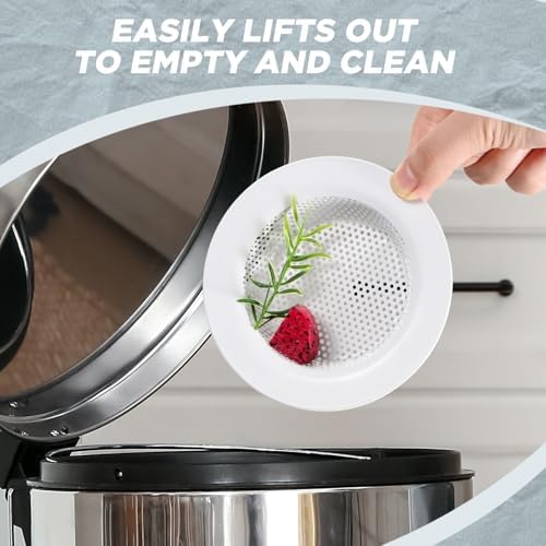 Retisee 2 Pcs Kitchen Sink Drain Strainer 4.4 Inch,Porcelain White