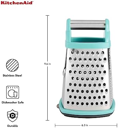 KitchenAid Gourmet 4-Sided Stainless Steel Box Grater, Aqua