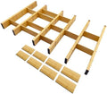 Expandable and Adjustable Bamboo Drawer Dividers with 12 Inserts