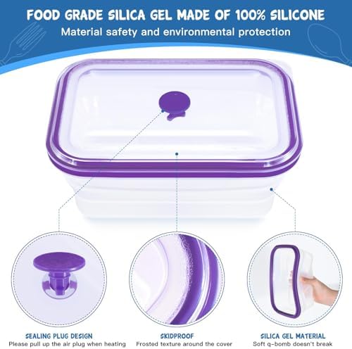 Collapsible Food Storage Containers, Premium Silicone, BPA