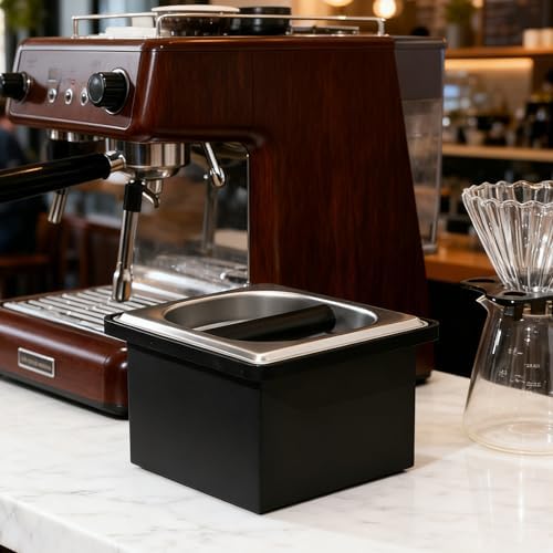 Coffee Knock Box, Stainless Steel Espresso Knock Box for Coffee