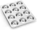P&P CHEF 12-Cup Muffin Pan Tin, Stainless Steel Cupcake Pan, 1Pc
