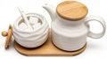 Ceramic Sugar and Creamer Container Set,12oz Cream Pitcher and 7.5oz