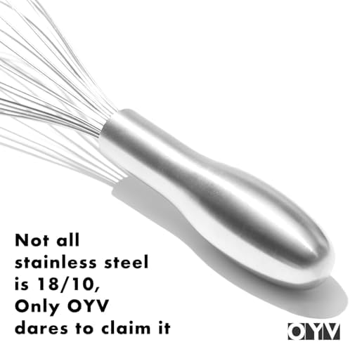 OYV 18/10 Stainless Steel Whisk, Ergonomic Handle, Dishwasher Safe