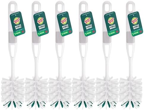 Scotch-Brite Glass and Water Bottle Brush, Long-Lasting Bristles, Safe