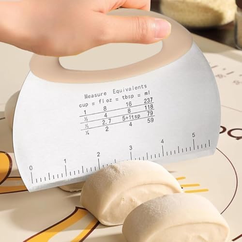 Dough Cutter For Bread And Pizza Dough, Bench Scraper Kitchen Utensil