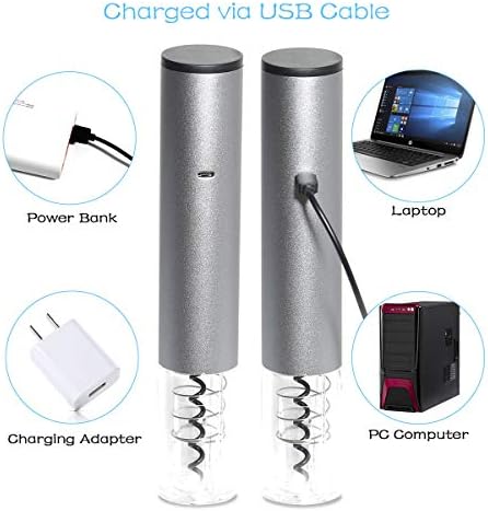 Hotool Rechargeable Electric Wine Opener Set Wine Gift, Electric