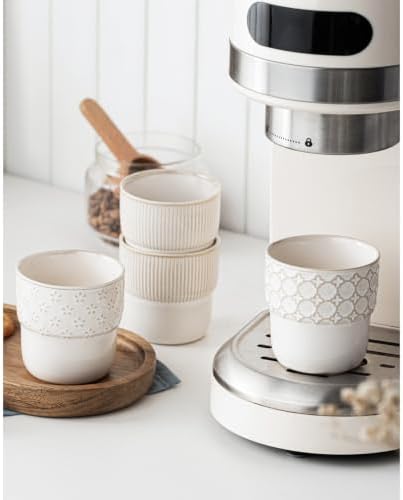 Espresso Cups Set of 2, 4oz Espresso Shot Cups, Mini Coffee Mugs