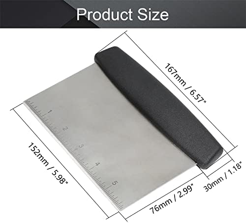 Utoolmart Stainless Steel Pastry Scraper, Bench Scraper Chopper, Dough