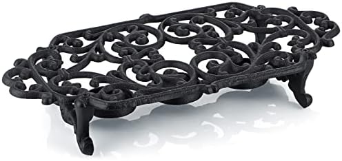 MOLIGOU Cast Iron Teapot Warmer, Teapot Warmer Stand with 3 Tealight