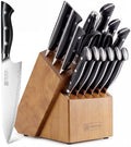 PAUDIN 16-Piece Japanese Knife Block Set
