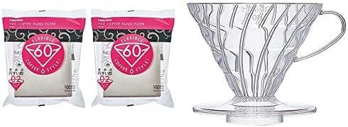 Hario V60 Paper Filters & Plastic Coffee Dripper Set