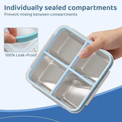 3 Pack Stainless Steel Snack Containers with Lids 25 oz