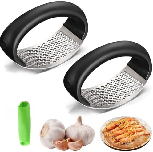 Stainless Steel Garlic Crusher, 2pcs