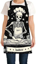 Adjustable Bib Apron with 2 Pockets for Cooking and Baking