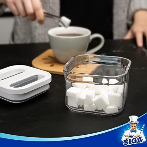 MR.SIGA 8 Piece Airtight Food Storage Container Set for Pantry Organization