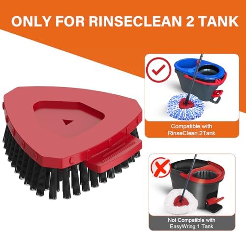 2-Pack Scrub Brush Heads for O-Cedar RinseClean 2-Tank