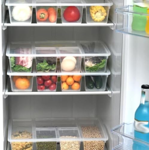 Divided Fridge Food Storage Container Vegetable Organizer Bin with