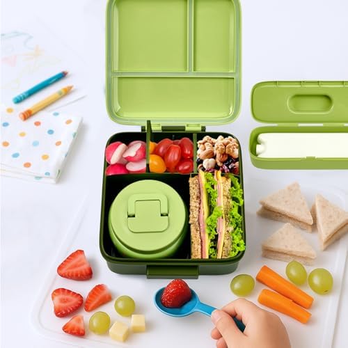 JXXM Bento Lunch Box for Kids with 8oz Soup Thermo,Leak-Proof Lunch