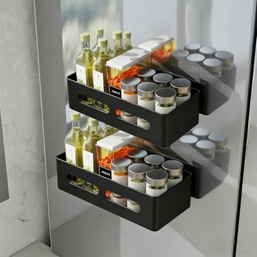 Magnetic Spice Storage Refrigerator Rack Seasoning Organizer