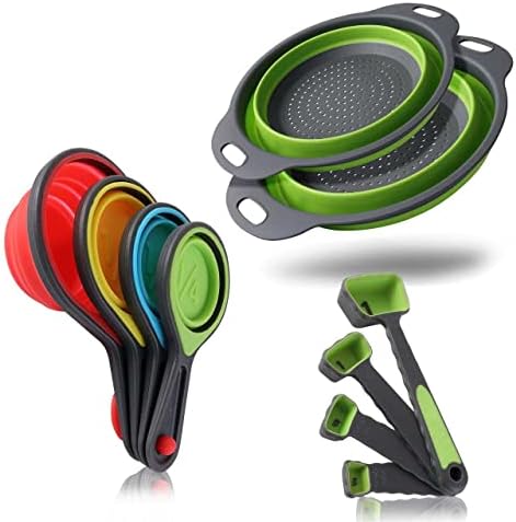 Collapsible Colander Set - 2 Pc Strainer Plus Food Grade Silicone