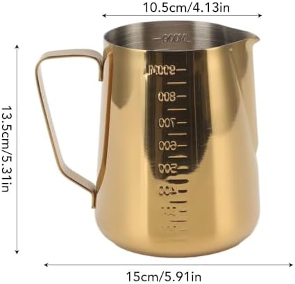 900ML Capacity 304 Stainless Steel Coffee Steaming Pitcher Durable