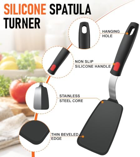 4Pcs Silicone Spatula Turner Set