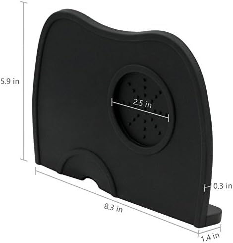 Handook Tamper Mat, Coffee Mat, 8.3 X 5.9 Inch, Black