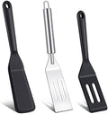Remagr 3 Pcs Small Spatulas Set, 2 Silicone, 1 Stainless Steel Spatula
