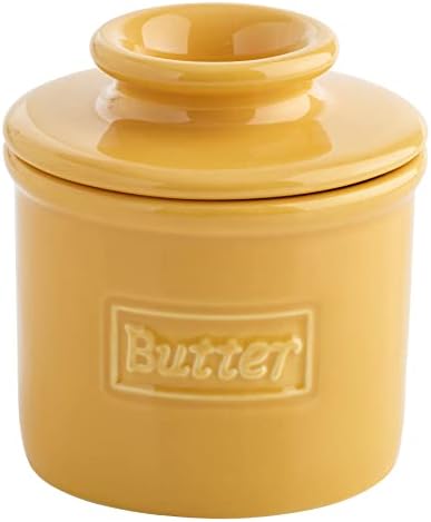 Butter Bell Crock by L. Tremain French Ceramic Butter Keeper, Yellow