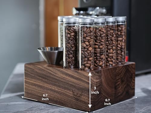 Coffee Station Set with 12 Glass Tubes and Espresso Scale
