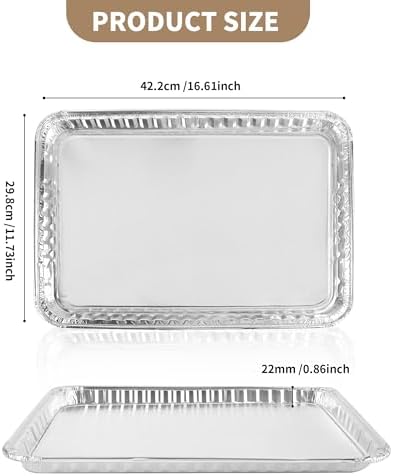 24 Pack 16 x 11 inch Aluminum Disposable Cookie Sheets for Baking and