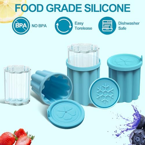 Ice Cube Tray for Owala FreeSip, 3PCS Silicone Ice Cube Molds, Easy