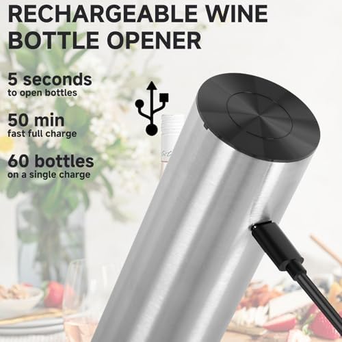 Moocoo Electric Wine Opener Gift Set, Automatic Electric Wine Bottle