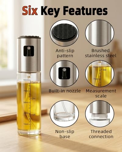 3.5oz/100ml Olive Oil Sprayer, Stainless Steel